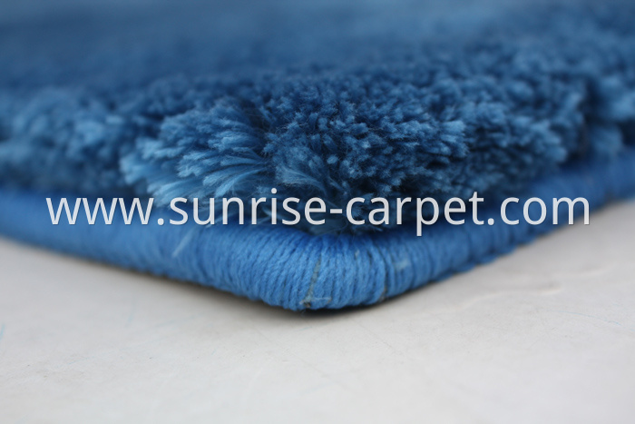 Velvet Polyester Shaggy Rug carpet Blue Color